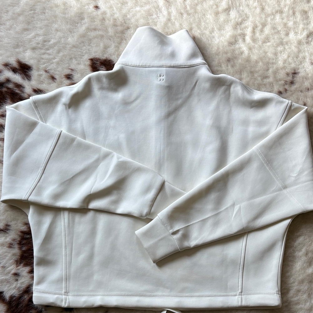 Sweaty Betty White Half-Zip Pullover Hoodie - Picture 6 of 6
